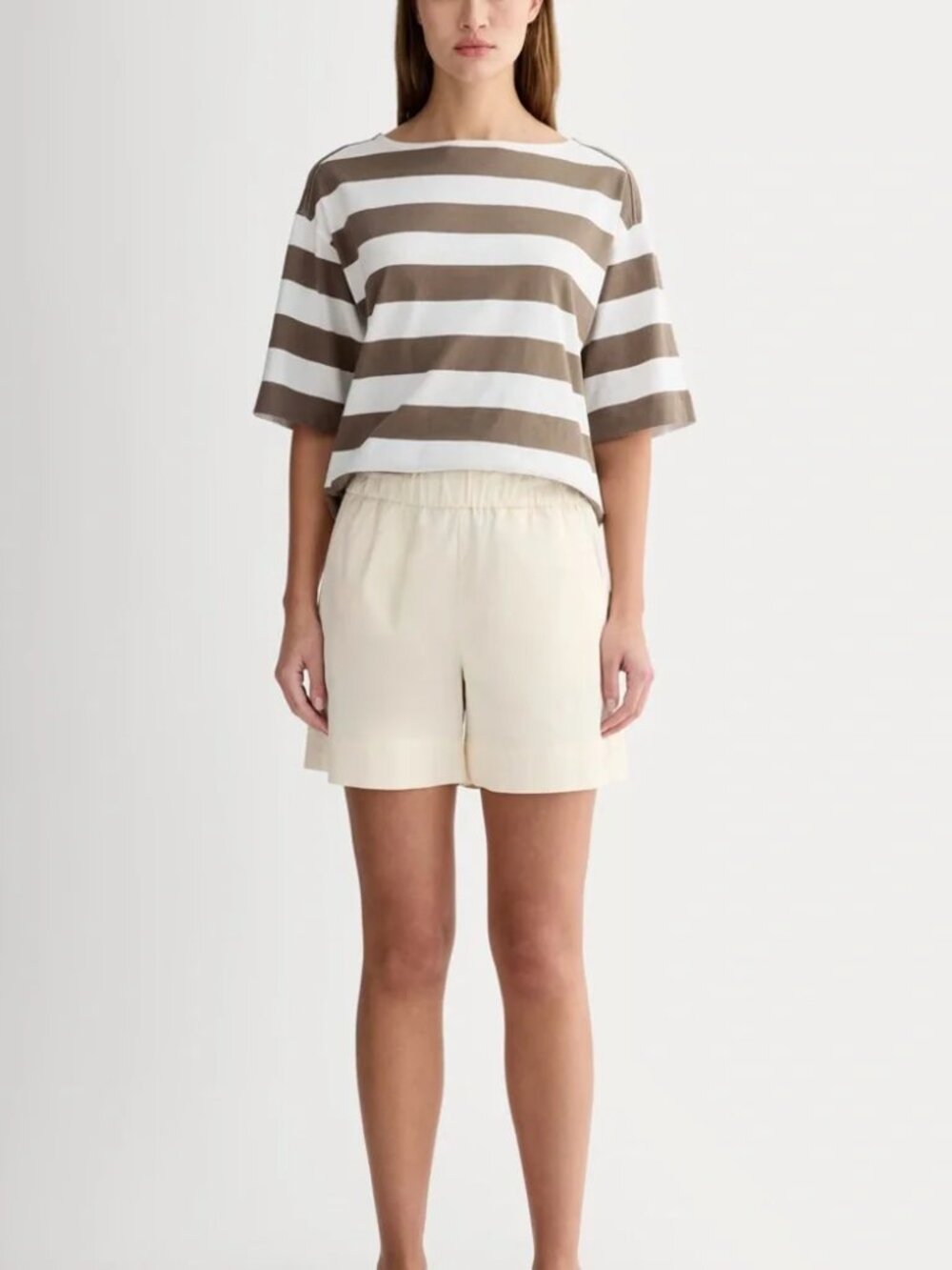 Everlane - The Easy Short Pull-On 5" Inseam | Canvas White Cream | Size 10